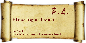 Pinczinger Laura névjegykártya